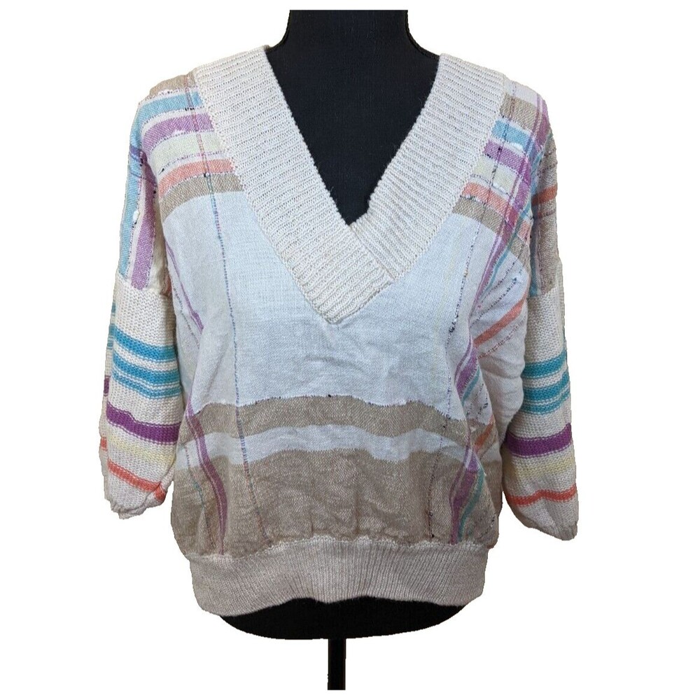 Vintage Tony Lambert Collections Sweater Knit Preppy Oversized Small